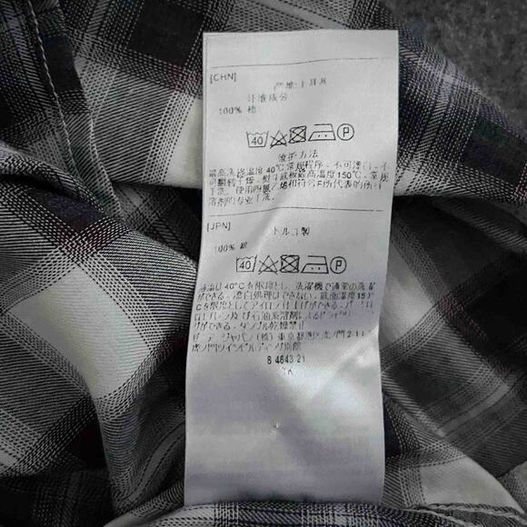 Men's Ermenegildo Zegna Premium Cotton Button Shirt Black White Plaid Size 3XL - Picture 5 of 7